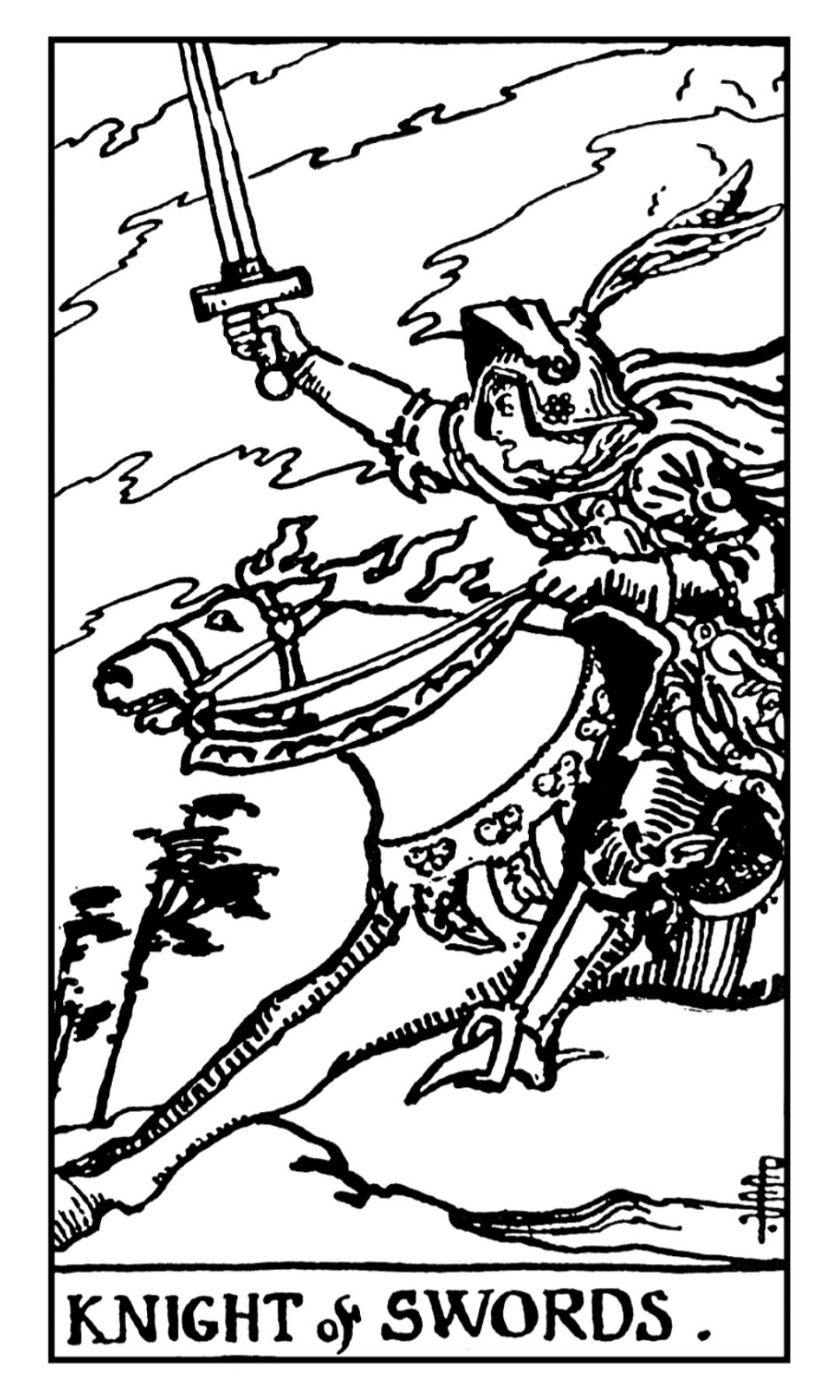 Printable Tarot Cards Black and White Rider Waite Etsy