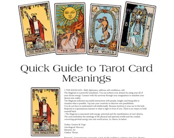 Tarot Guide Book - Tarot Card Meanings - Guidebook