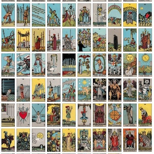 Procreate 78 Rider Waite Tarot Stamp Bundle Set, Digital Download 