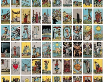 Carta de Tarot en miniatura imprimible: Descarga instantánea (PDF)