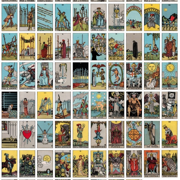 Miniature Tarot Card Printable - Printable Mini Tarot Cards