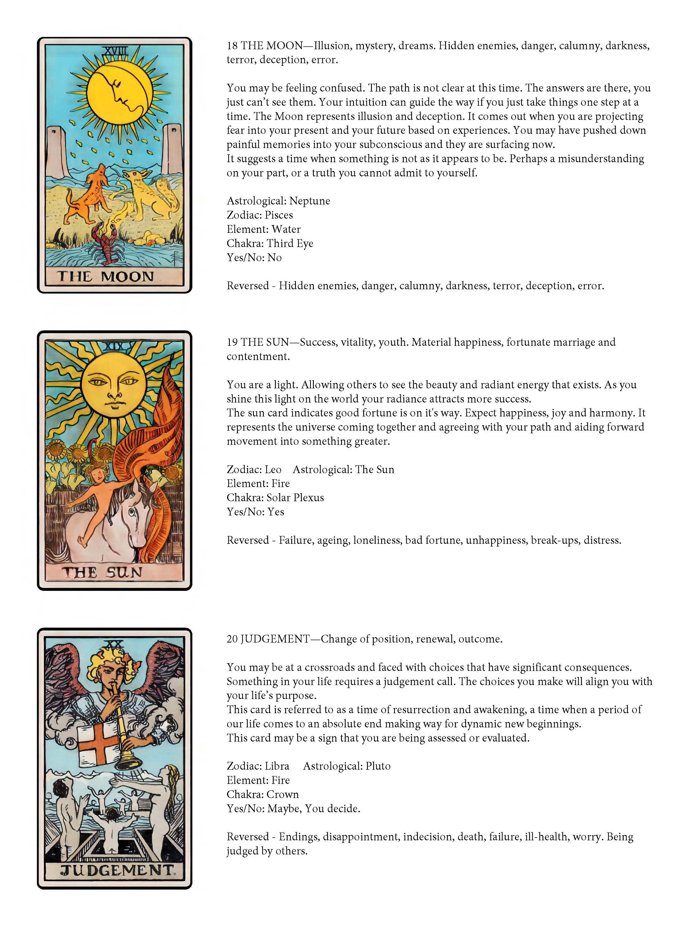 Tarot Guide Book - Tarot Card Meanings