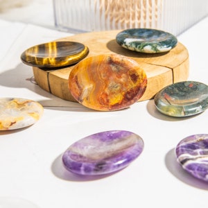 Wholesale Lot Mixed Crystal Worry Stone (Quantity optional)