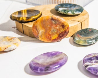 Wholesale Lot Mixed Crystal Worry Stone (Quantity optional)