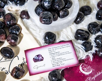 Natural Garnet Tumble Stones: Healing Crystals, Home Decor