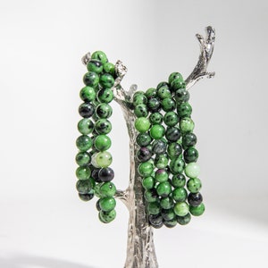 Wholesale lot 6 Pcs Natural Ruby Zoisite 8mm Crystal Healing Stretch Bracelet
