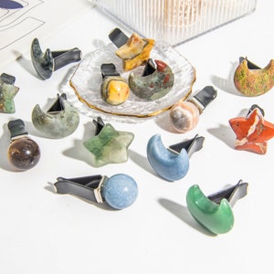 Car Air Vent Tumble Crystals Air Vent Clips, Crystal Car Accessories, Car Crystals Car Gemstones