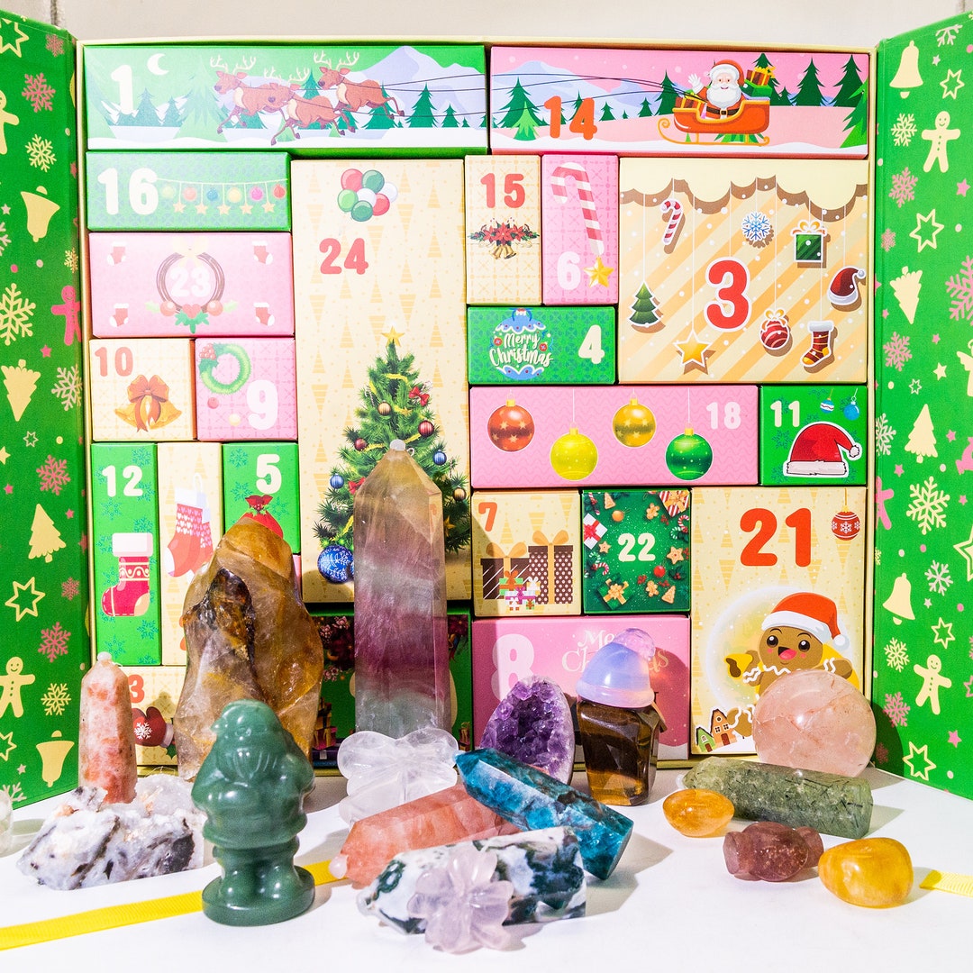 Christmas Crystal Advent Calendar Kit, 24 Days of Christmas Countdown