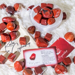 Natural Red Jasper Tumble Stones Crystal, Crystal Tumble, Healing Crystal, Home Decor, for Gift