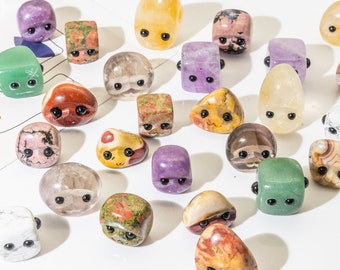 DIY Crystal,Tumble stone,Rolling stone,Crystal Buddies, Crystal Friend, Crystal Face, Home Decoration, Gifts for her, Gifts for him