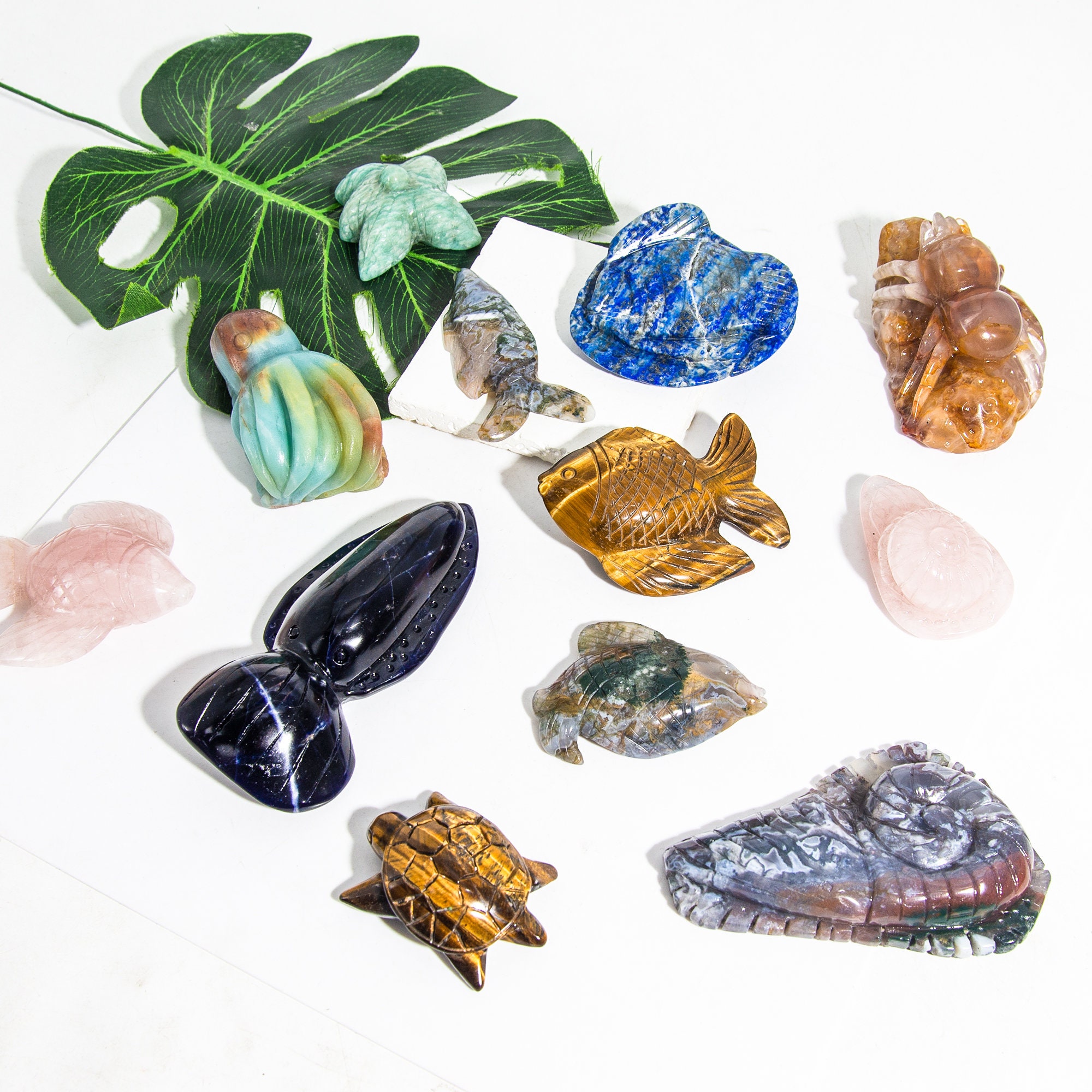 Wholesale Lot 1 lbs Mixed Crystal Animals Carving Healing Crystal