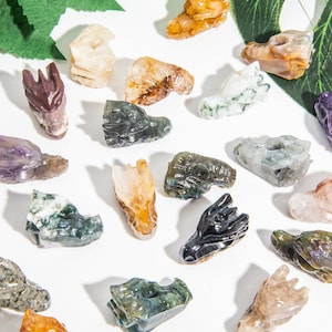 Wholesale Mixed Crystal Mini Drachenkopf (Menge optional)