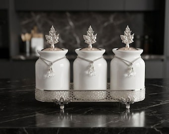 Kanister Set für Silber Küche Decor