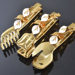 Versatile and Durable Kitchen Tongs for Culinary Precision, Gold / Silver Color Option Kitchen Utensils, Dining Table Accessories