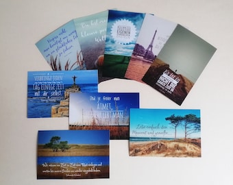 Set of 9 postcards | | photo postcard | Postcard | Nature Photography | Birthday | | Gift Card Greeting card | Sea