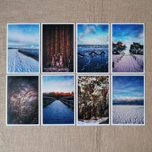 Postkarten Set Meer | Foto Postkarten Ostsee | Karten Set Meer |  Postkarten Fotografie | Postkarten Set Natur | Ostsee Bilder Winter