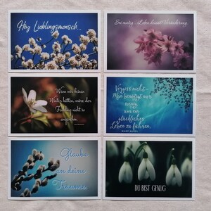 Frühlingskarten | Gruß zum Frühlingsanfang | Karte Frühling | Frühlingsgrüße Bilder | Botanik | Grußkarte | Geschenk | Postkarten Set Natur