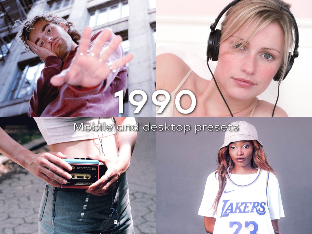 90s Film Mobile and Desktop Presets, 90s Vintage Preset, Photo Filter ...