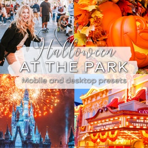 Halloween Themed Park Mobile Presets, 5 Mobile & Desktop Lightroom Preset, Influencer, Social Media Filters | DNG, XMP | Instant download