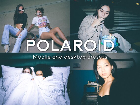 Retro Polaroid Lightroom Mobile and Desktop Presets, Vintage Preset Photo Filter, 5 Polaroid LR Presets | DNG & XMP files |Instant download