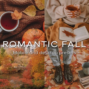 Fall Lightroom Presets Desktop and Mobile, 5 Autumn Presets, Romantic light fall Social Media Filters | DNG & XMP files | Instant download