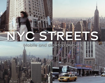 5 Vintage 90s NYC Lightroom Mobile and Desktop Presets, Retro Preset Photo Filter, New York City Filters | DNG & XMP files |Instant download