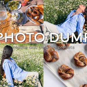 Photo Dump Lightroom Presets Desktop and Mobile, 6 Natural Influencer Presets, Social Media Filters | DNG, XMP files | instant-download