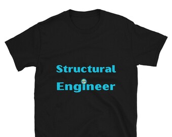 Structural Engineer Shirt. Structural Engineering T-shirt with cogs & bridge. Unisex Engineer T shirt. Engineering Student Graduation Gift