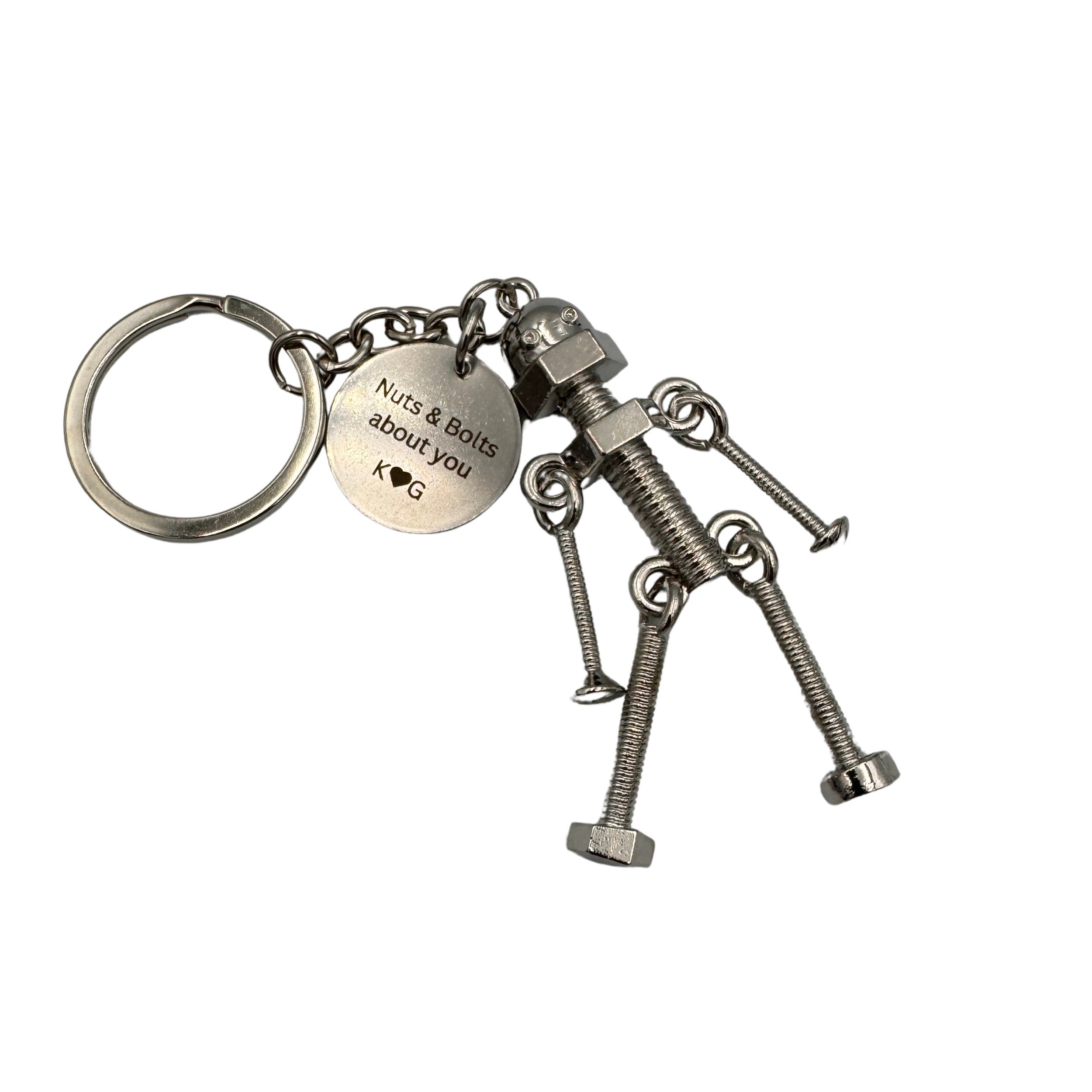 Engineer Key Ring Personalised Robot Keyring. Includes Custom Personalisation. STEM ...