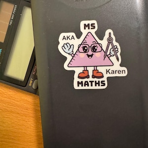 Personalised Ms Maths Sticker | Customised STEM Vinyl Decal