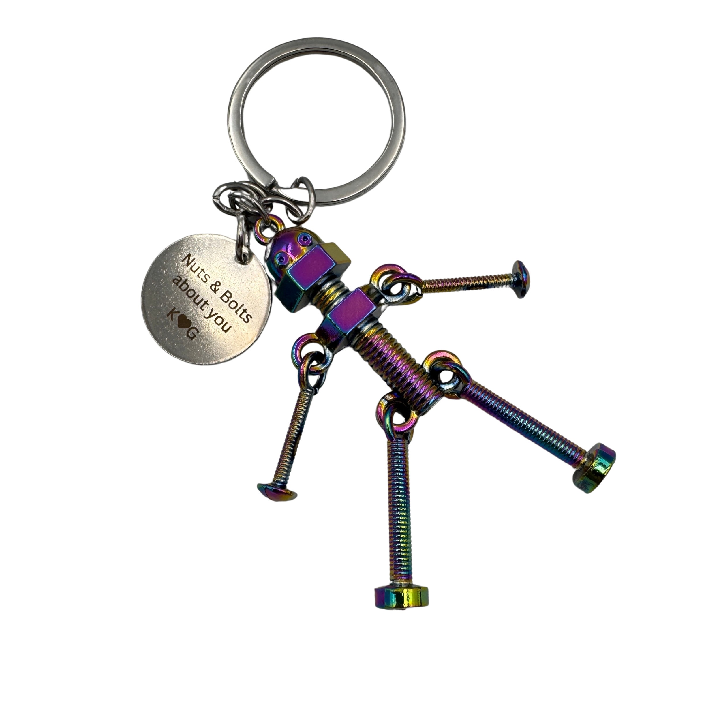 Engineer Key Ring Personalised Robot Keyring. Includes Custom Personalisation. STEM ...