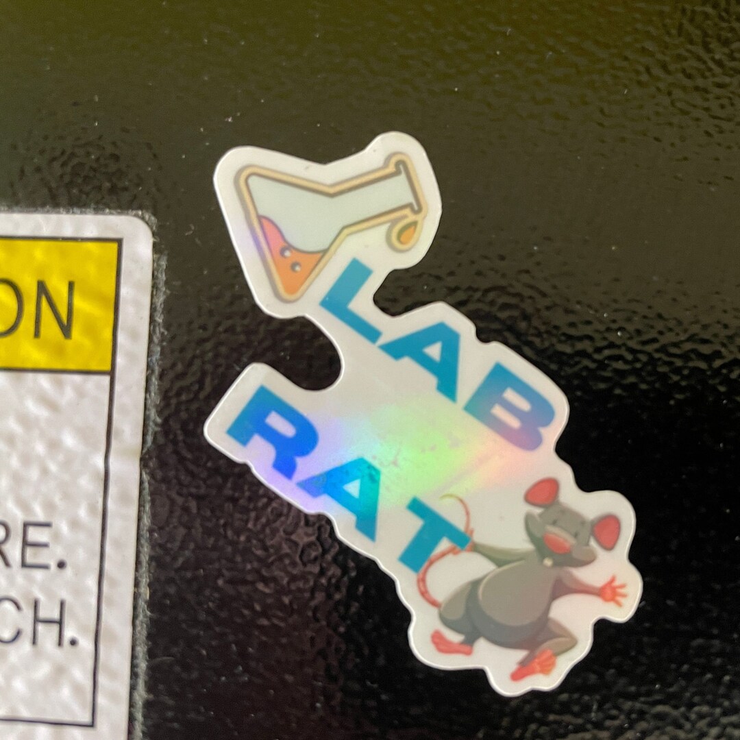 Lab Rats Stickers Vinyl Lab Rat Sticker. Science Holographic Decal. Science Sticker Gift ...