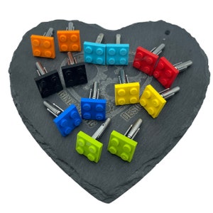 Upcycled Cufflinks made with upcycled LEGO®. Geeky Fun gift you can personalise. Lego cuff links. Unique thoughtful gift.