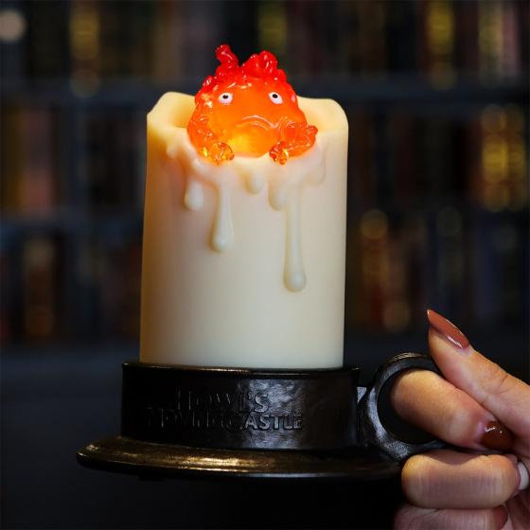 Original Ghibli Calcifer Fire Candle LED Light Etsy