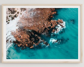 Point Brown Print, Wall Art, Drone Photography, Ocean, Coastal, Aerial Beach Print, Australian Landscape, Interior Decor