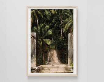 Philippines Print, Wall Art, Photography, Island, Print, Landscape, Interior Decor, Travel, Coconut Tree, Bridge, Bohol