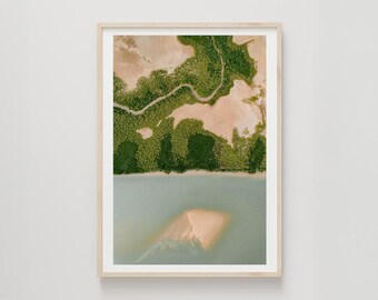 Yeppoon Print, Wall Art, Drone Photography, Ocean, Coastal, Aerial, River, Australian Landscape, Interior Decor, Queensland, Water, Nature