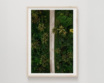 Siargao Philippines Print, Wall Art, Drone Photography, Island, Aerial Print, Landscape, Interior Decor, Travel, Coconut Tree, Road