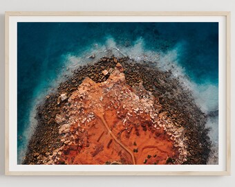 Gantheaume Point Print, Wall Art, Drone Photography, Ocean, Coastal, Aerial Beach Print, Australian Landscape, Interior Decor