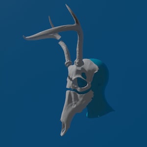 Deer Skull Viking Mask modèle | Prêt à imprimer | Masque de cosplay | Modèle 3D
