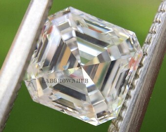 Asscher Cut Lab Grown CVD Diamond Conflict Free Loose Diamond 0.30 Ct To 3.0 Ct Asscher Cut G Color VVS1 High Clarity Lab Created Stone Gift