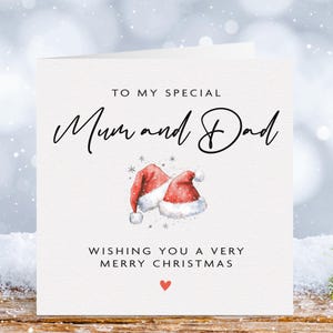 Tarjeta de Navidad para mamá y papá, tarjeta de Navidad para padres, tarjeta de Navidad para mamá y papá, tarjeta de Navidad para padres, mamá y papá