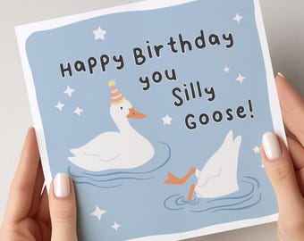 Silly Goose Birthday Card, Funny Birthday Card, Birthday Cards For Him, Birthday Card For Boyfriend, Silly Goose Friend Birthday Card