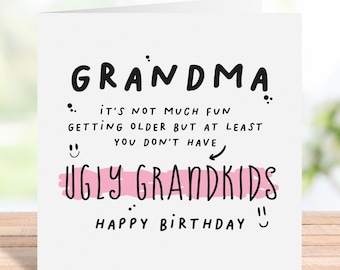 Carte d'anniversaire drôle de grand-mère, joyeux anniversaire grand-mère, cadeau d'anniversaire grand-père, carte d'anniversaire pour grand-mère, carte d'anniversaire grand-mère personnalisée