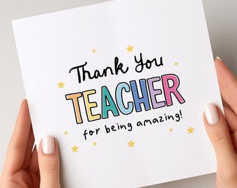 Danke, Lehrer-Karte, Erstaunliche Lehrer-Karte, Beste Lehrer-Karte, Danke-Karte für Lehrer, Ende des Begriffs, Lehrer-Geschenk