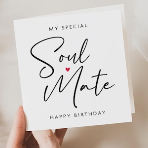 ソウルメイトの誕生日カード、夫の誕生日カード、彼氏へのかわいいカード、妻、彼女、ガールフレンドの誕生日カード、彼への誕生日カード