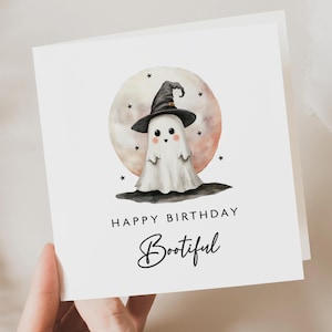 Birthday Halloween Card, Cute Halloween Card, Ghost Halloween Card, Halloween Birthday Gift, For Kid, To Child, Halloween Birthday Card