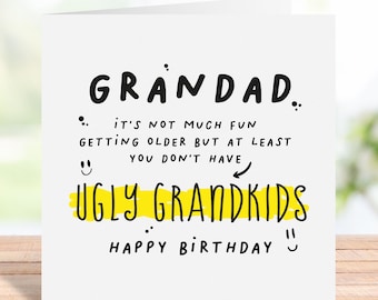 Carte d'anniversaire drôle de grand-père, joyeux anniversaire grand-père, cadeau d'anniversaire grand-père, carte d'anniversaire pour grand-père, carte d'anniversaire personnalisée grand-père