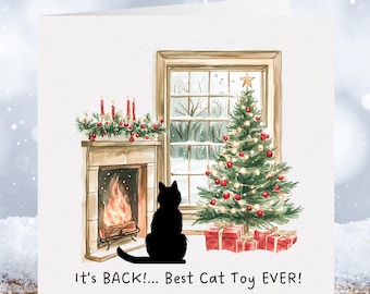 Cat Christmas Card, Funny Cat Christmas Card, Xmas Card From the Cat, Cat Mum, Cat Dad