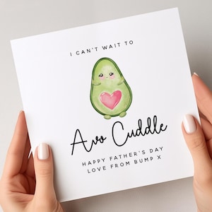 Biglietto d'auguri per la festa del papà di Bump, biglietto d'auguri per la festa del papà con coccole di avocado, per il futuro papà, biglietti d'auguri per la festa del papà di Daddy Future, biglietto d'auguri per il futuro papà di Bump